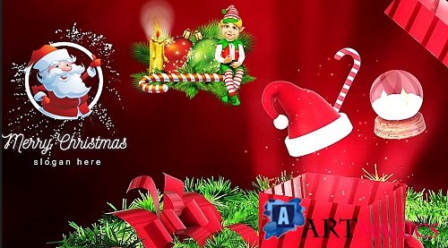 Videohive - Christmas Gift Box Logo Reveal 42165141 - Project For Final Cut & Apple Motion