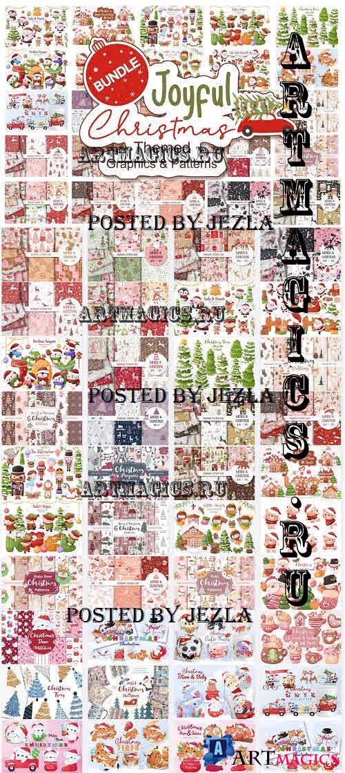 Joyful Christmas Themed Bundle - 39 Premium Graphics
