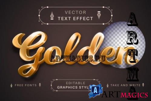 Golden Metal - Editable Text Effect - 10964193