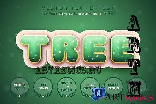 Fir Tree - Editable Text Effect - 10971037