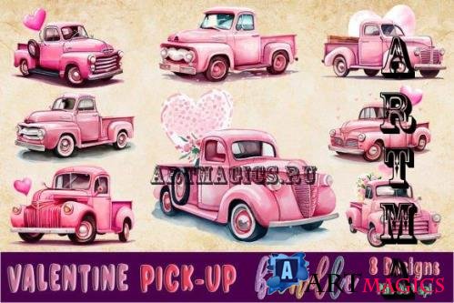 Valentine Vintage Pick-up Clipart Bundle
