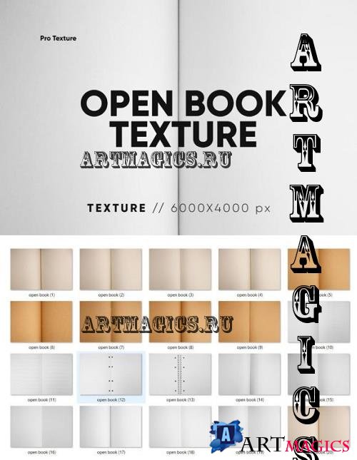 20 Open Book Textures HQ - 10977359