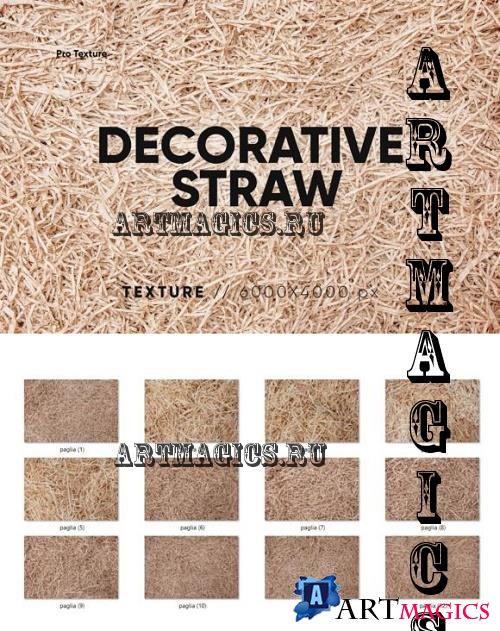 12 Decorative Straw Texture - 10977372