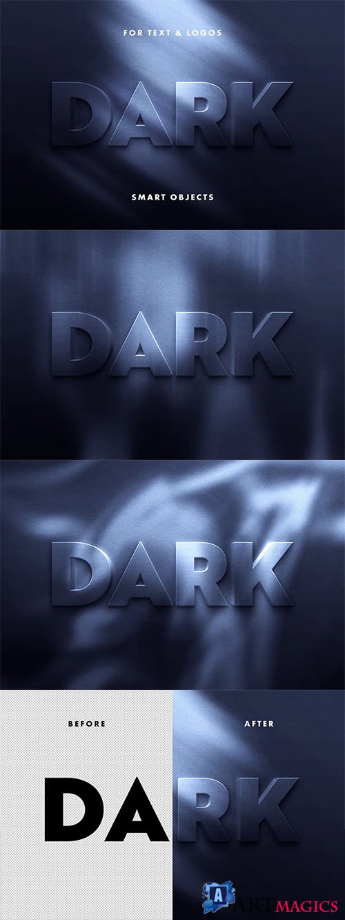 Dark Text Effect Psd