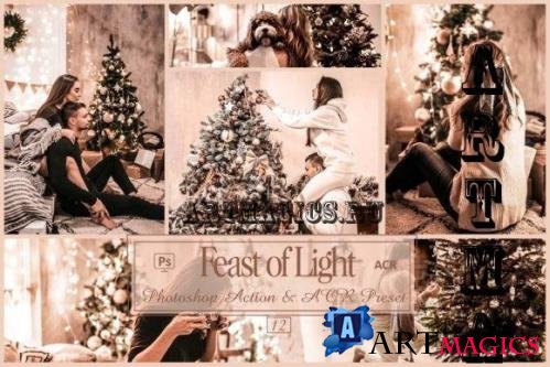 12 Feast Of Light Photoshop Actions And ACR Presets, Xmas - 2346755