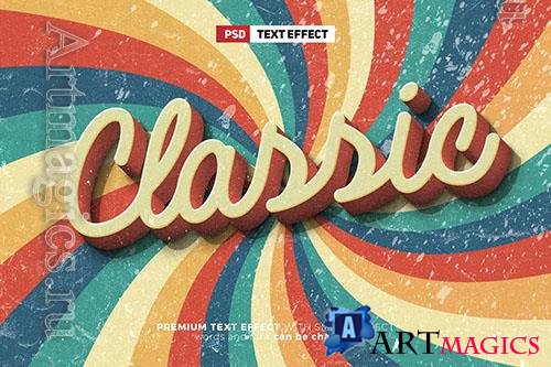 Super classic retro vintage 3D editable text effect