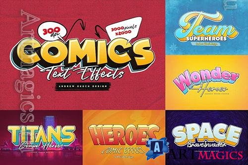 Comic book text effects