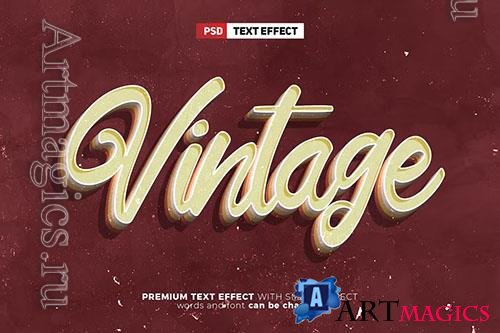 Old vintage 3D text effect