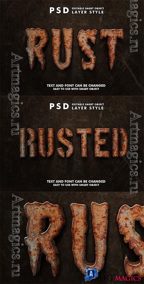Rust Editable Text Effect