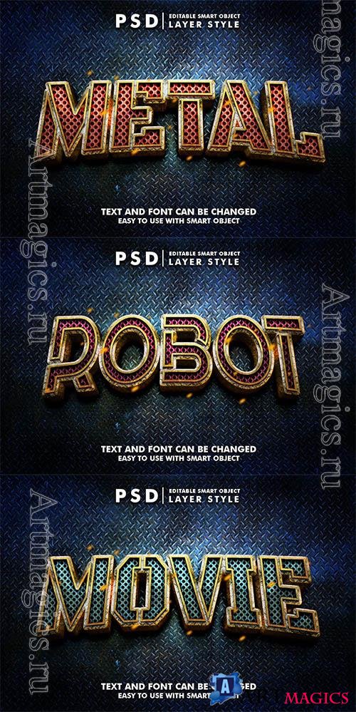 Metal Editable Psd Text Effect