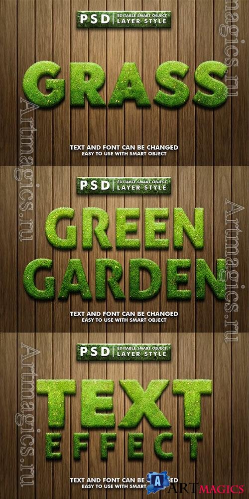 Grass Editable Psd Text Effect