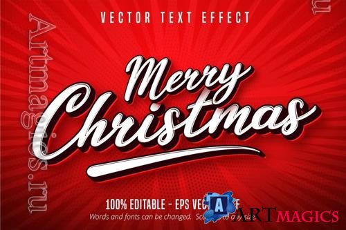 Merry Christmas - Editable Text Effect, Font Style vol 12