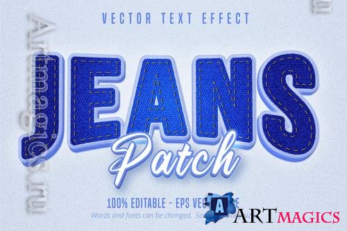 Jeans - Editable Text Effect, Denim Font Style