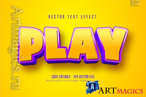 Play - Editable Text Effect, Cartoon Font Style vol 2