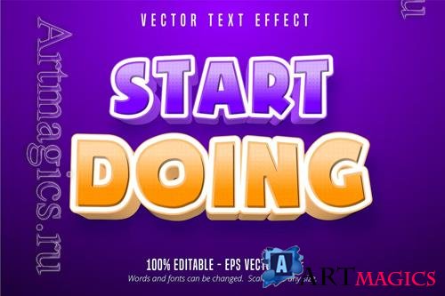 Start Doing - Editable Text Effect, Font Style
