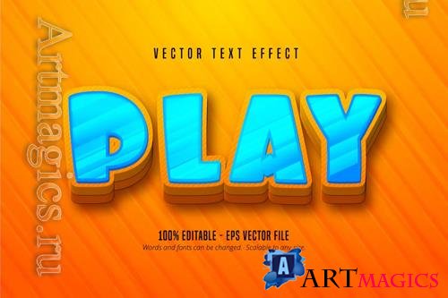Play - Editable Text Effect, Cartoon Font Style