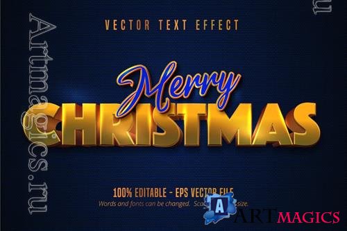 Christmas - Editable Text Effect, Gold Font Style