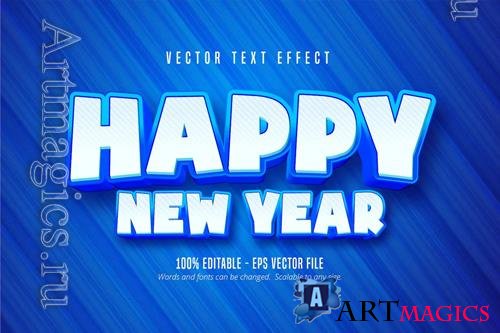 Happy New Year - Editable Text Effect, Font Style vol 2