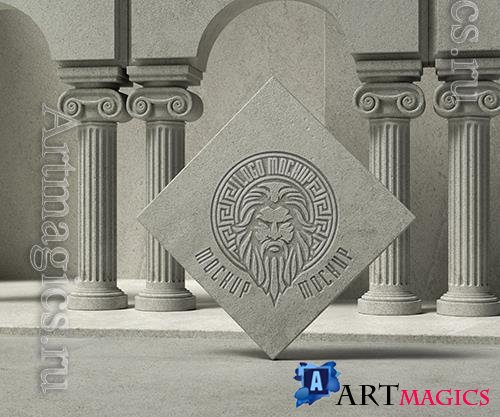 PSD stone with classical greek engraved motifs vol 3