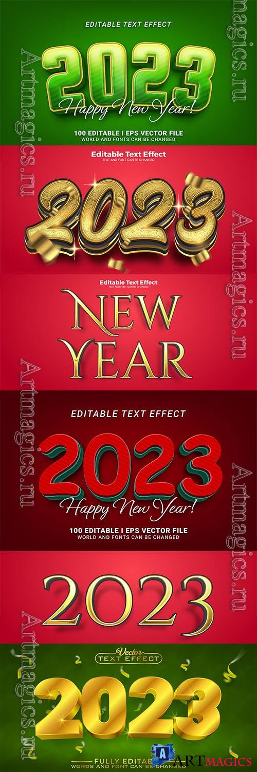 2023 editable text effect vector template vol 13