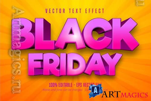 Black Friday - Editable Text Effect, Font Style