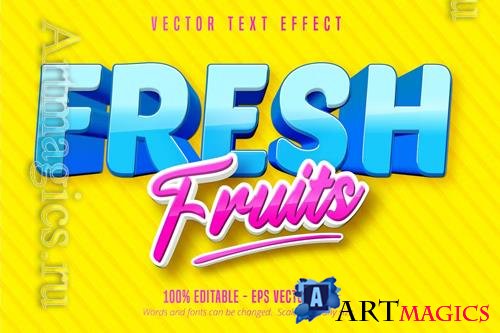 Fresh Fruits - editable text effect, font style