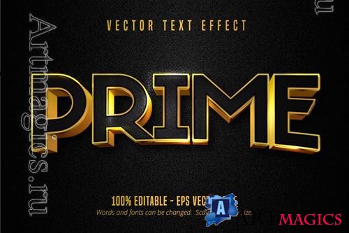 Prime - Editable Text Effect, Gold Font Style
