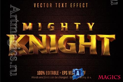 Mighty Knight - editable text effect, font style