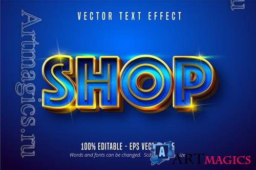 Shop - Editable Text Effect, Gold Font Style