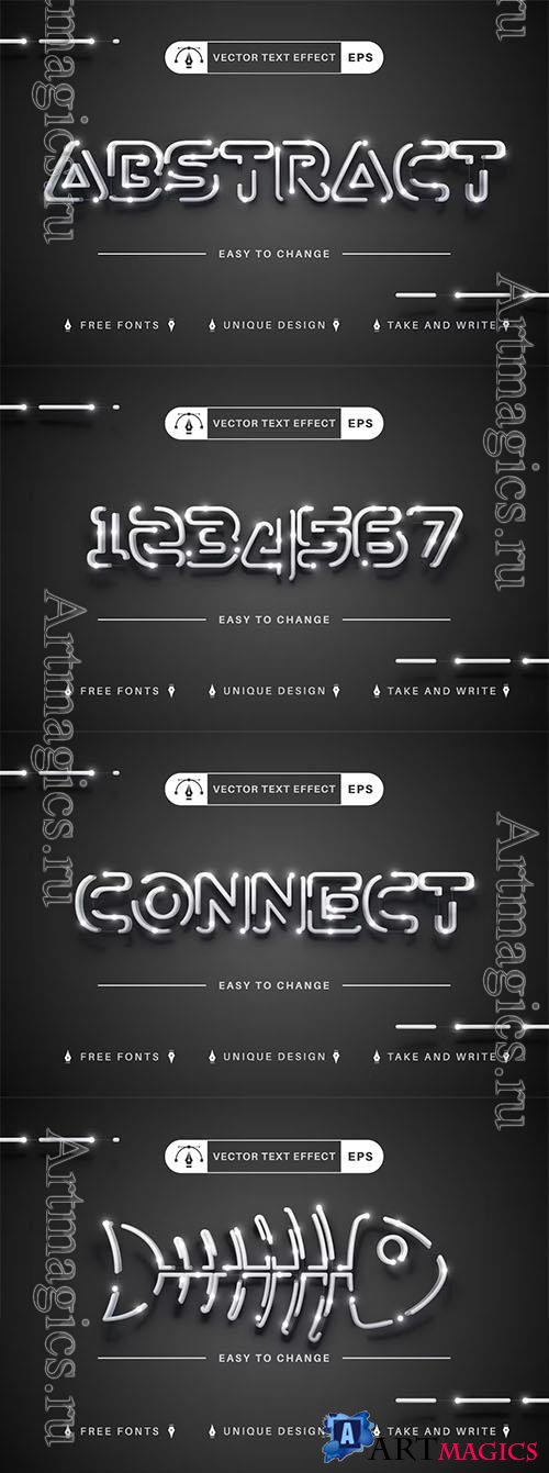 Light Connect - editable text effect, font style