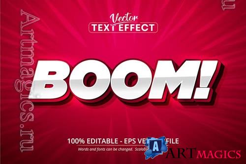 Boom - Editable Text Effect, Cartoon Font Style