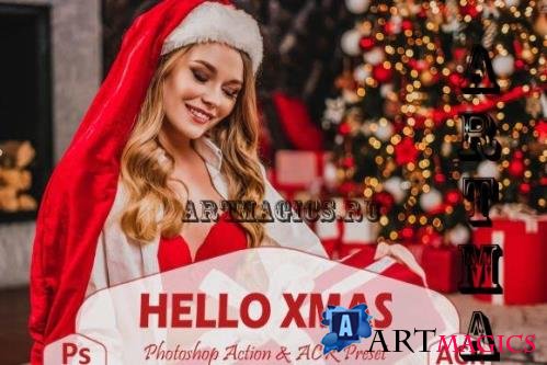 12 Hello Xmas Photoshop Actions And ACR Presets, Eve Blogger - 2358179