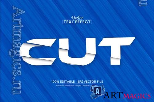 Cut Out - Editable Text Effect, Font Style