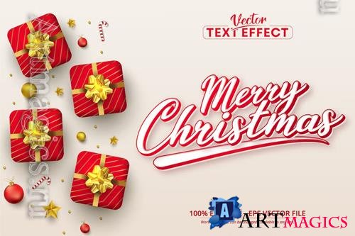 Merry Christmas - Editable Text Effect, Font Style vol 15