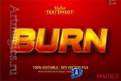 Burn - Editable Text Effect, Font Style