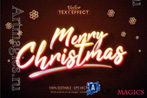Merry Christmas - editable text effect, font style vol 20