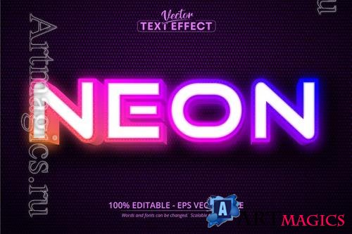 Neon - Editable Text Effect, Font Style