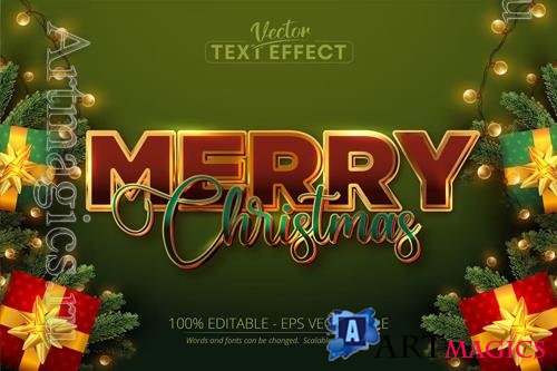 Merry Christmas - editable text effect, font style vol 16