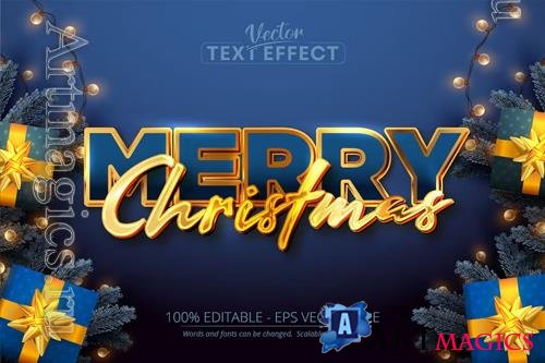 Merry Christmas - editable text effect, font style vol 19