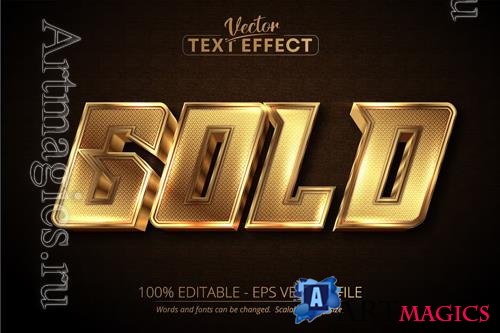 Gold - editable text effect, font style