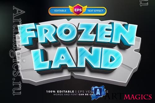 Frozen Land 3D Text Effect