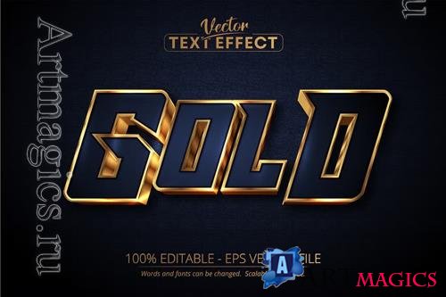 Gold - editable text effect, font style vol 2