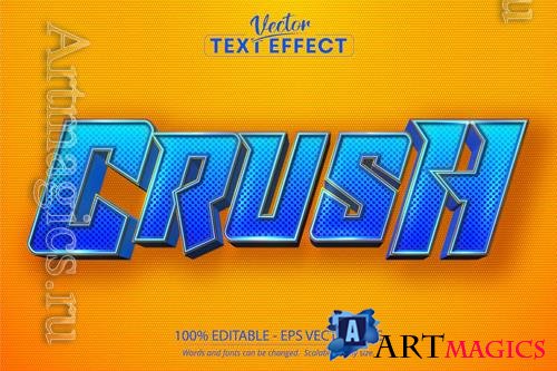 Crush - editable text effect, cartoon font style
