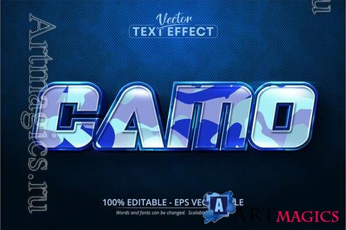 Camouflage - editable text effect, font style