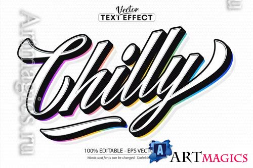 Chilly - editable text effect, minimal font style