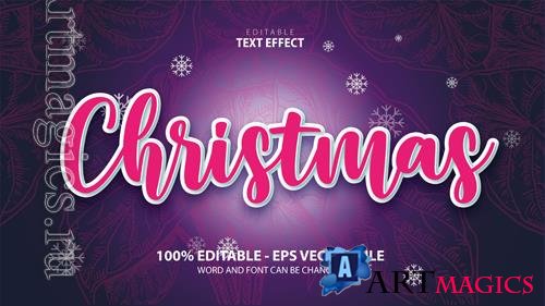 Vector text effect merry cristmas and happy new year vol 4