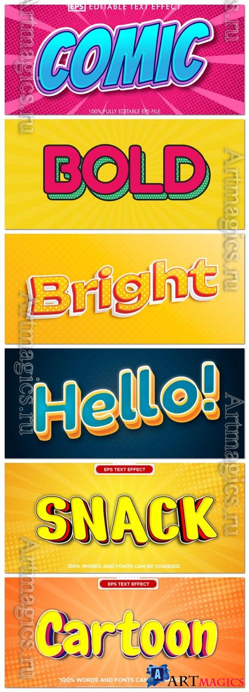 Vector editable text effect, font style vol 2