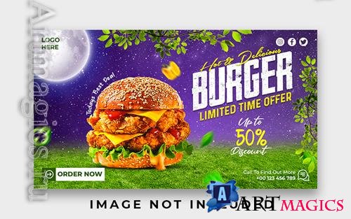 PSD special delicious burger web banner design template vol 5