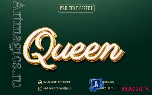 Psd luxury 3d shiny text effect