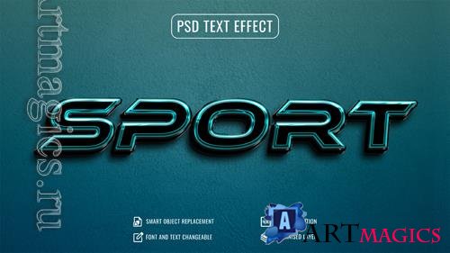 Psd dark sport text effect